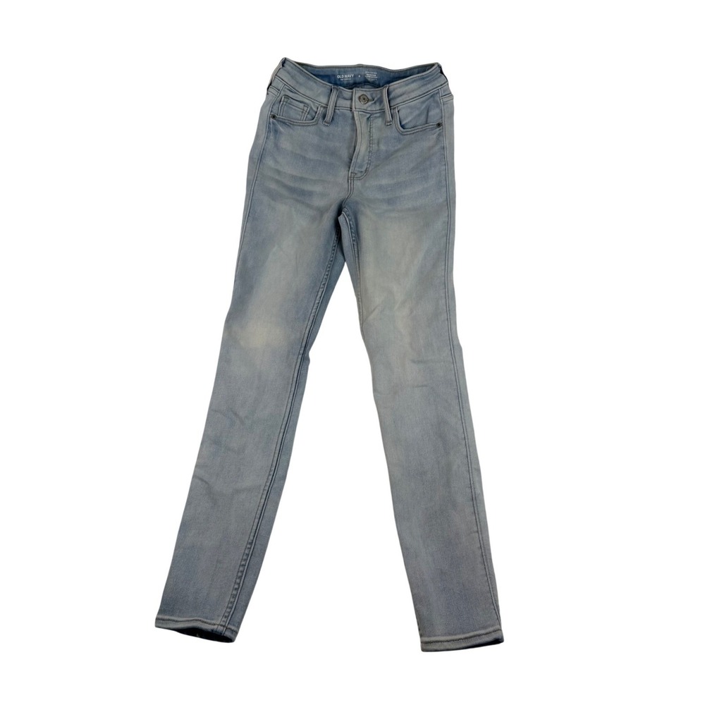 Old Navy Rockstar Super Skinny Extra High-Rise Jeans Light Wash Blue Size 0